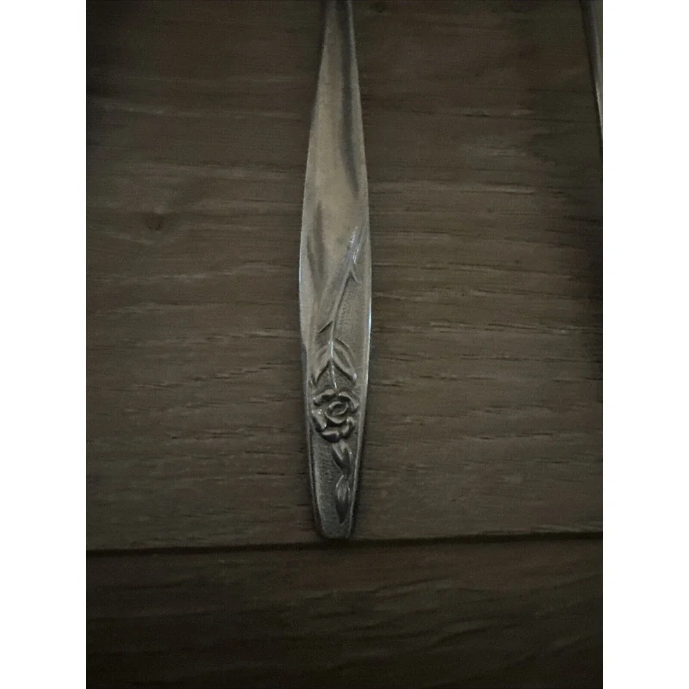 7 PCs International Silver INS88‎ Stainless IS Rose Tip Serving Set Spoon Fork